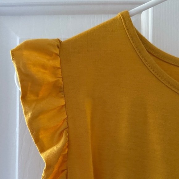 Floral Yellow Women’s Midi Dress (L) - Picture 4 of 5